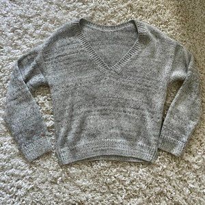 PINK Grey Knit Sweater (Size M)